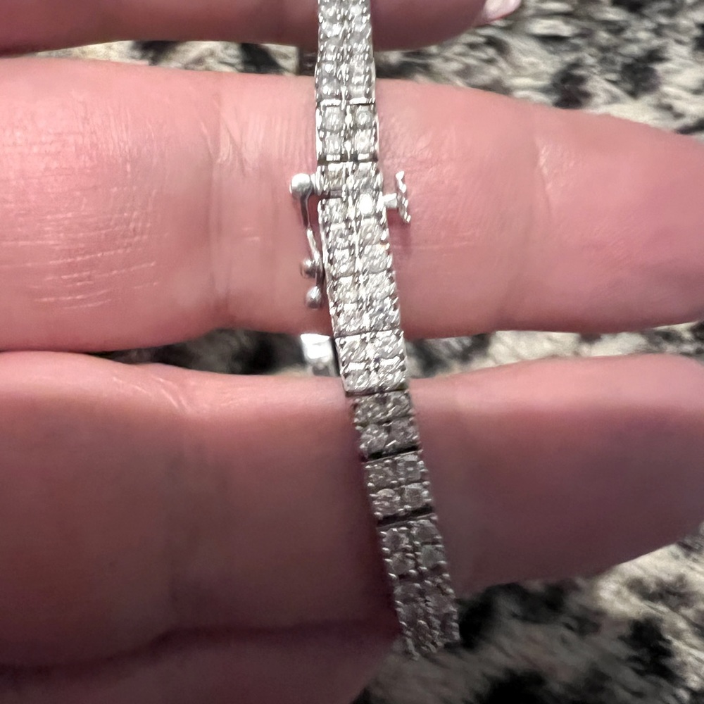 SOLD SS925 Diamond Tennis bracelet